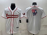 Men's Tampa Bay Buccaneers White Team Big Logo With Patch Cool Base Stitched Baseball Jersey,baseball caps,new era cap wholesale,wholesale hats